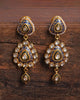 meenakari polki uncut diamond earrings indian