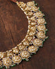 gold pearl and polki necklace