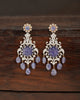 Eza tanzanite earrings with diamonds blue enamel and tanzanite drops
