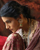 gold polki pearl and multi-gemstone jhumka earrings