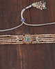 Handcrafted Leeza Choker in Gold with Emerald & Pearls