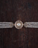 Riviera diamond choker necklace with cultured pearls and rose cut diamonds