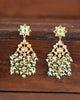 Shyama Gold Earrings with Polki Diamonds Emerald and Pearls