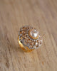 gold diamond and pearl cocktail ring
