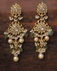 gold polki indian bridal earrings