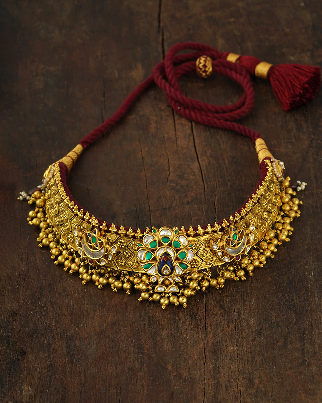 Padmini Gold Thussi Choker Bridal Necklace – Artisanal Fine Jewellery ...