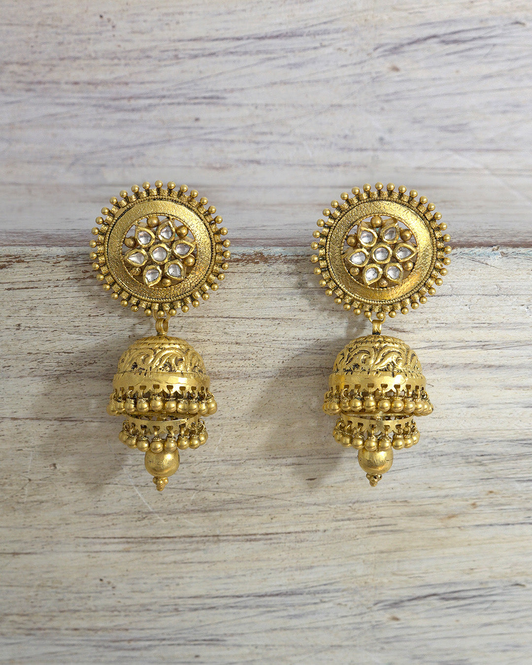 India gold earrings