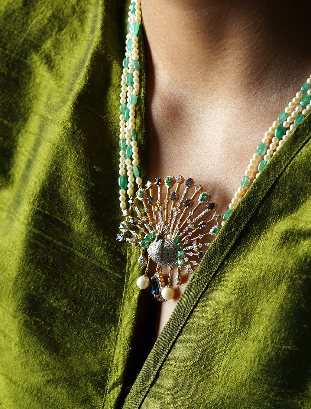 Leela Peacock Necklace